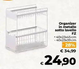Ipercoop Radenza Organizer in metallo sotto lavello FZ offerta