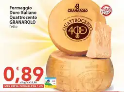 Sidis Formaggio Duro Italiano Quattrocento Granarolo offerta