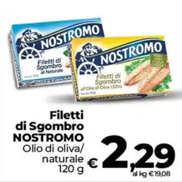 Ipercoop Radenza Filetti di Sgombro NOSTROMO offerta