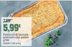 Banco Fresco Pasticcio di baccalà gratinato con patate offerta