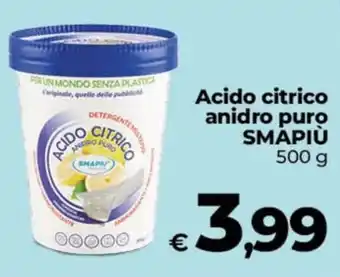 Acido citrico anidro puro Smapiu