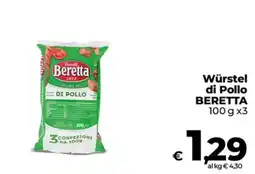Ipercoop Radenza Würstel di Pollo Beretta offerta