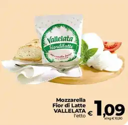 Ipercoop Radenza Mozzarella Fior di Latte Vallelata offerta