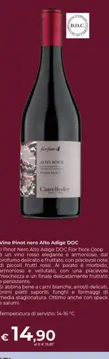 Ipercoop Radenza Vino Pinot nero Alto Adige DOC offerta