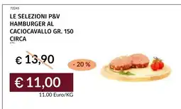 Prezzemolo e Vitale Hamburger al caciocavallo offerta