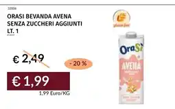 Prezzemolo e Vitale Orasi bevanda avena senza zuccheri aggiunti offerta