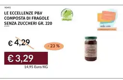 Prezzemolo e Vitale Composta di fragole senza zuccheri offerta