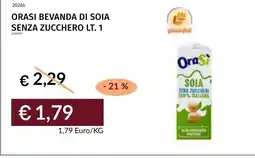 Prezzemolo e Vitale Orasi bevanda di soia senza zucchero offerta