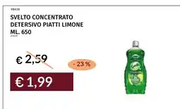 Prezzemolo e Vitale Svelto concentrato detersivo piatti limone offerta