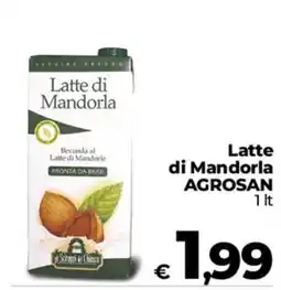 Ipercoop Radenza Latte di Mandorla Agrosan offerta