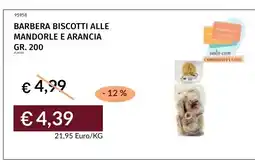 Prezzemolo e Vitale Barbera biscotti alle mandorle e arancia offerta