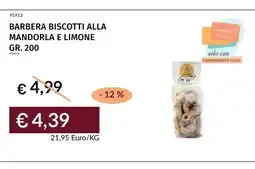 Prezzemolo e Vitale Barbera biscotti alla mandorla e limone offerta