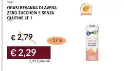 Prezzemolo e Vitale Orasi bevanda di avena zero zuccheri e senza glutine offerta