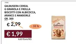 Prezzemolo e Vitale Galbusera cereal g granola e frolla biscotti con albicocca, arance e mandorle offerta