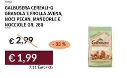 Prezzemolo e Vitale Galbusera granola e frolla avena, noci pecan, mandorle e nocciole offerta