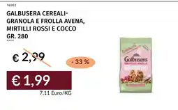 Prezzemolo e Vitale Galbusera granola e frolla avena, mirtilli rossi e cocco offerta