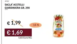 Prezzemolo e Vitale Sacla' acetelli giardiniera offerta