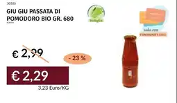 Prezzemolo e Vitale Giu Giu passata di pomodoro bio offerta