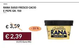 Prezzemolo e Vitale Rana sugo fresco cacio e pepe offerta