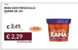 Prezzemolo e Vitale Rana sugo alla norma offerta
