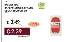 Prezzemolo e Vitale Ipetali veg. barbabietole e bacche di sambuco offerta