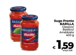 Ipercoop Radenza Sugo Pronto Barilla Classico/ Basilico/ Arrabbiata offerta