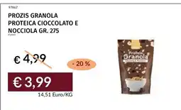 Prezzemolo e Vitale Prozis granola proteica cioccolato e nocciola offerta