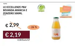 Prezzemolo e Vitale Le eccellenze P&V bevanda arancia e zenzero offerta