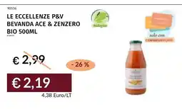 Prezzemolo e Vitale Le eccellenze P&V bevanda ace & zenzero bio offerta