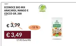 Prezzemolo e Vitale Econoce bio mix anacardi, mango e cocco offerta
