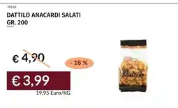 Prezzemolo e Vitale Dattilo anacardi salati offerta