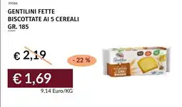 Prezzemolo e Vitale Gentilini fette biscottate ai 5 cereali offerta