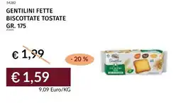 Prezzemolo e Vitale Gentilini fette biscottate tostate offerta