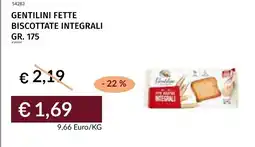 Prezzemolo e Vitale Gentilini biscottate integrali offerta