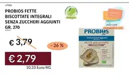 Prezzemolo e Vitale Probios fette biscottate integrali senza zuccheri aggiunti offerta