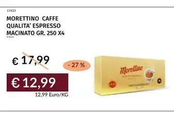Morettino Caffè Qualità Espresso Macinato