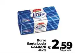 Ipercoop Radenza Burro Santa Lucia Galbani offerta