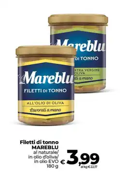 Ipercoop Radenza Filetti di tonno Mareblu offerta
