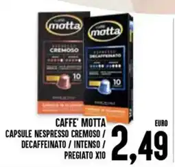 Al Discount Caffè Motta capsule Nespresso offerta
