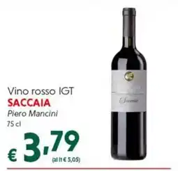 DiMeglio Vino rosso IGT SACCAIA Piero Mancini offerta