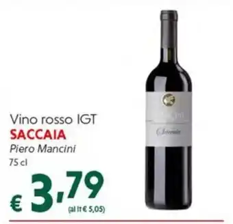 Vino rosso IGT SACCAIA Piero Mancini