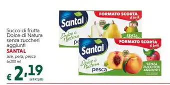Succo di frutta Dolce di Natura senza zuccheri aggiunti Santal