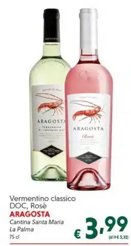 DiMeglio Vermentino classico DOC, Rosè Aragosta offerta