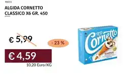 Prezzemolo e Vitale Algida cornetto classico offerta