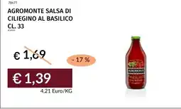 Prezzemolo e Vitale Agromonte salsa di ciliegino al basilico offerta
