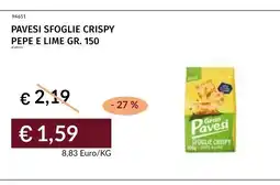 Prezzemolo e Vitale Pavesi sfoglie crispy pepe e lime offerta
