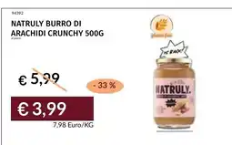 Prezzemolo e Vitale Natruly burro di arachidi crunchy offerta