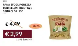 Prezzemolo e Vitale Tortelloni ricotta e spinaci Rana offerta