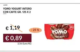 Prezzemolo e Vitale Yomo yogurt intero con caffe offerta