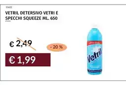 Prezzemolo e Vitale Vetril detersivo vetri e specchi offerta